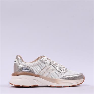 Hispanitas Loto Laced Trainer - White Gold